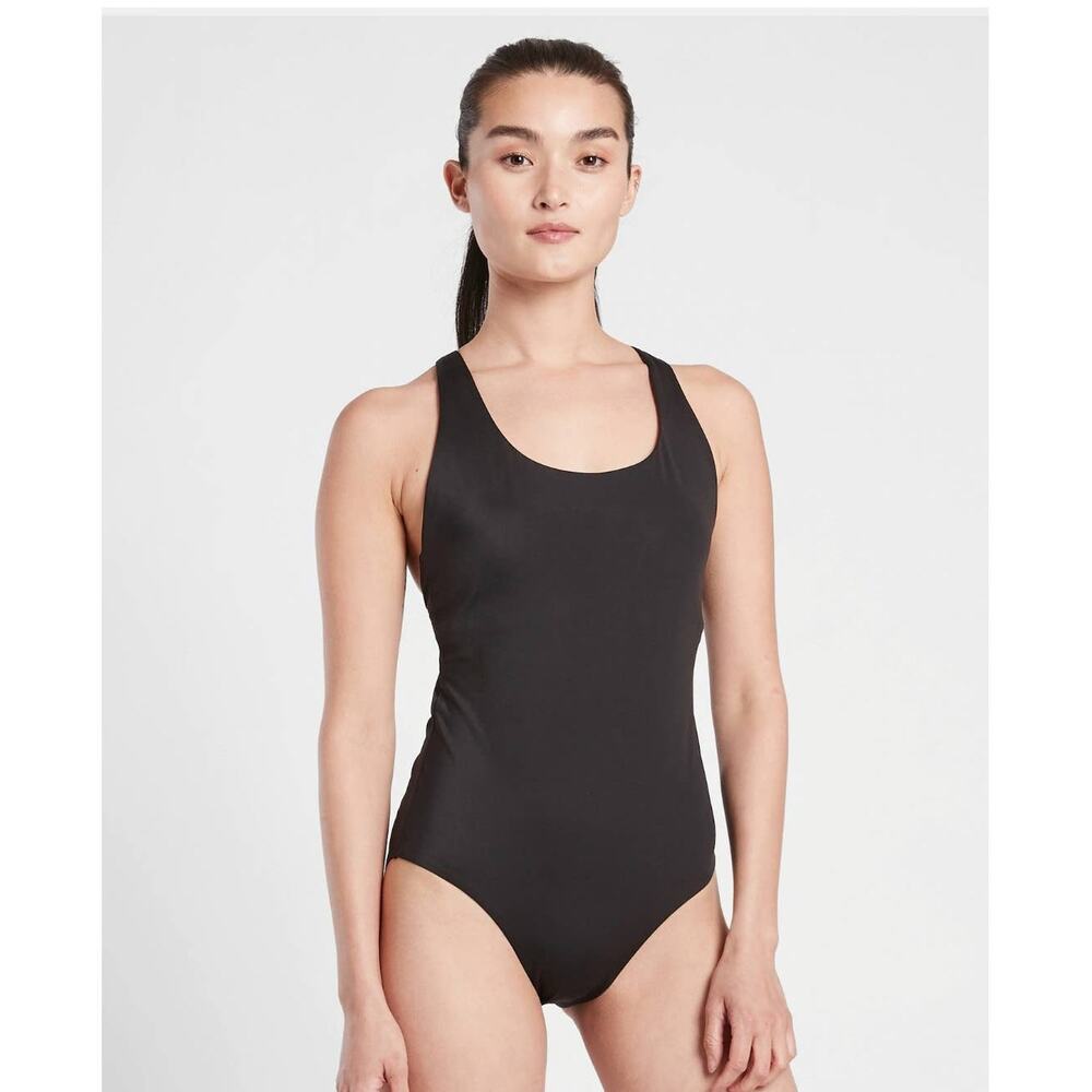 NWT Athleta Malibu one piece swimsuit - MEDIUM - black - MEDIUM